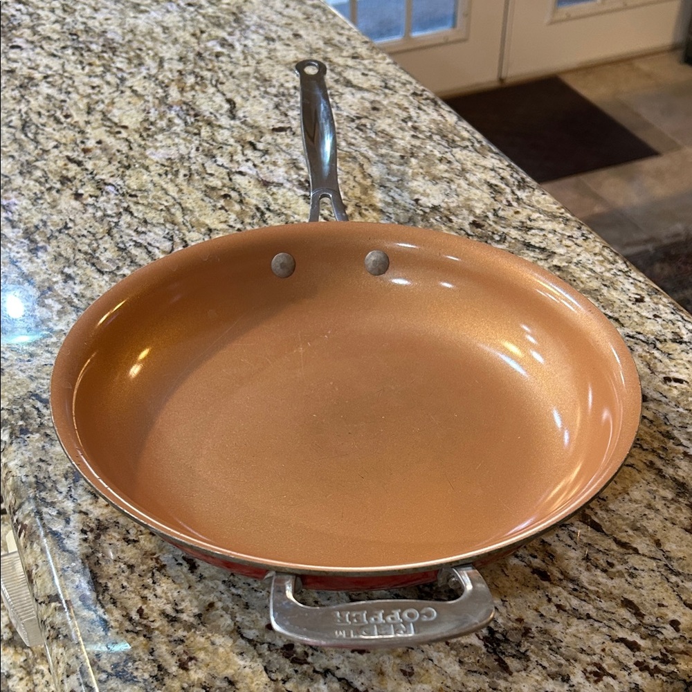 Red Copper Non-Stick Fry Pan - Large 12” Diameter